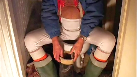 Blonde with huge natural tits masturbates in her tight body