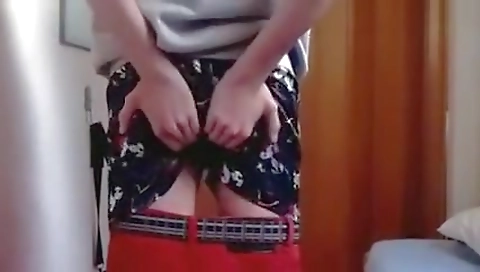 Sexy brunette fucks with a dildo