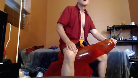 Caught black babe with sex toys