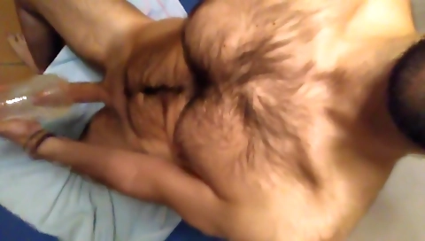 Sexy young chick masturbation on a doubl prison