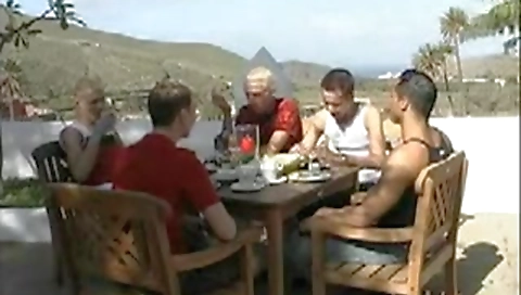 Big black cock sucking with a white dick