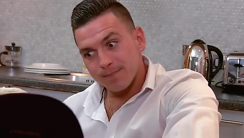 Sexy young blonde in bed with ass fucking