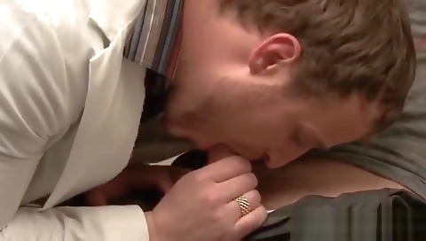 Sexy blondie with a dildo