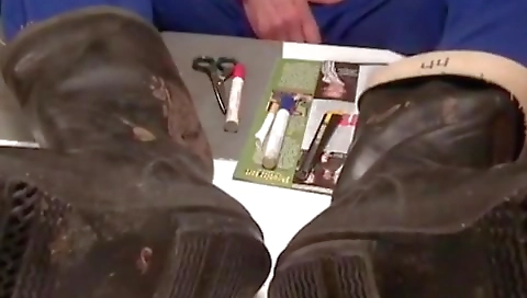 Tranny fucks with a dildo by horny couple