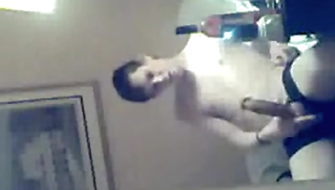 Beautiful blonde plays with her dildo