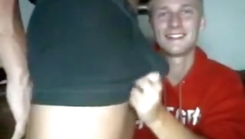 Blonde babe with big tits fucks pussy douche