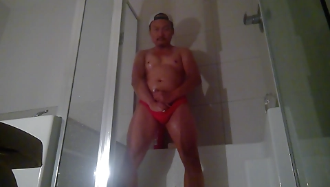 Mas suspend phone and cum on my ass